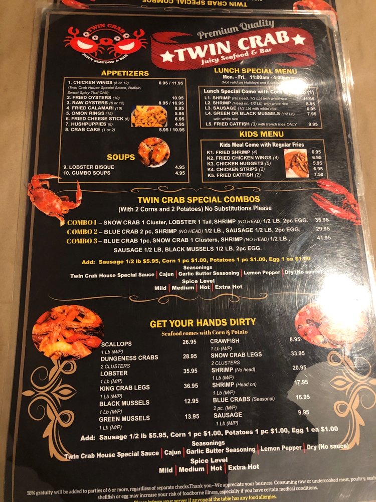 Twin Crab Menu - Image 9